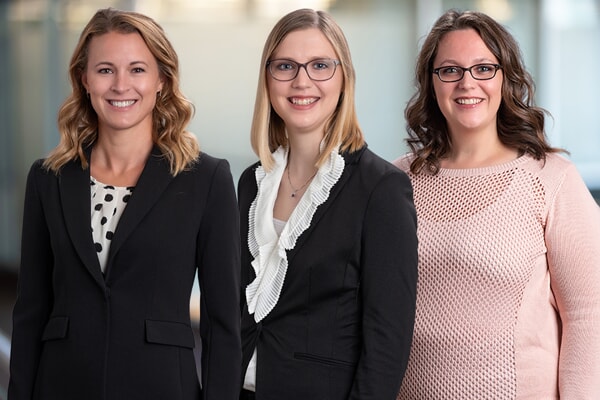 From left: Dr. Joanna Chura, Laura (Registered Nurse), and Sarah
(Medical Secretary)